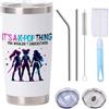 Onperpoe Kpop - Borraccia termica da 567 g, in acciaio inox, a tenuta stagna, con coperchi con cannuccia e spazzola per la pulizia, tazza K Pop Merch, regalo per ragazze fan del Kpop, adolescenti e