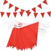 Topeedy Bandierine rosse da 20 m, decorazione per feste, 40 pezzi, gagliardetti rossi riutilizzabili per feste di compleanno, baby shower, casa o giardino, bandiere triangolari