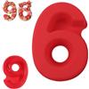 QEEYON Stampo Torta Numero 6/9, 25.5cm Grande stampo numeri silicone, Stampo per Torta con Numero 3D, Stampo per Torta a Forma di Numero Adatto per Compleanni Matrimoni Feste