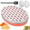 BieMian Grattugia per formaggio con contenitore e coperchio, grattugia per cucina, trituratore per formaggio, tritatutto in acciaio inox, per casa, zenzero, frutta, cioccolato, grattugia grossa e fine
