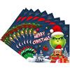 YAAVAAW 20 tovaglioli di carta per feste di Natale, 16,5 cm, decorazioni natalizie con motivo Grinch, tovaglioli di carta velina usa e getta, per feste di Natale, decorazioni per la tavola