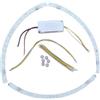 URPIZY Modulo LED curvo per ventilatore da soffitto, 18 W/27 W/36 W per strisce luminose SMD, design a mezzaluna, sorgente luminosa di ricambio con driver o senza, trasparente (3 pezzi 27 W x 2 + driver)