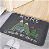 Rajfoo Camping Home Is Where We Park It Campervan Gift Carpet Home Zerbino Zerbino antiscivolo per ingresso Zerbini 40 x 60 cm