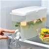 MMCCHB Refrigeratore in plastica da 3,5 l per uso domestico con rubinetto, frutta, teiera, limonata, secchio, contenitore per bevande, frigorifero o all'aperto.
