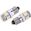 sourcing map Lampadine LED E10 5-5050 DC 12V 1W Mini Luci Interne, Giallo Confezione da 4