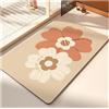 Ergocar Tappeto Da Bagno 50x80cm, Ultrasottile Sottoporta Ad Assorbimento Rapido Fondo Antiscivolo In Gomma Tappetino Da Bagno Impermeabile