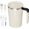 Generico Da Caffè Con Agitazione Automatica - Con Agitazione Automatica Ricaricabile Da 400 Ml | Versatile Tazzaa Per Mescolare Elettricamente Con Coperchio | Tazzaa Miscelatore Con Display Della