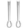 Karjiaja 2 mini frusta in acciaio inox resistente al calore in silicone frusta per uova piccole fruste manuale a mano frusta a mano per uova e frusta a molla, frullatore per cucina, caffè, salsa latte, cottura