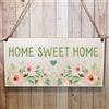 Second Ave Gift Company Second Ave Home Sweet Home - Targa in legno da appendere, con scritta Sweet Home, rettangolare, per la casa