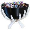Generic Ciotola per caramelle di Halloween, porta caramelle con scheletro gotico, organizer spettrale per dolci e snack, spaventosa decorazione per la casa per cucina, camera da letto, soggiorno, feste