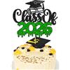 Ephlyn 1 topper per torta di classe del 2026 glitterato congratulazioni Grad Cap 2026 Graduazione Cake Pick per 2026 tema laurea scuola superiore ragazzi ragazze laureato decorazioni per torte forniture nero
