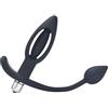 Generico Vibratore indossabile a doppia zona for le donne Stimolazione interna ed esterna 2 in 1 in morbido silicone ricaricabile tramite USB(10 modes black)