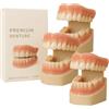 Generico Dentiera premium, set di denti finti per protesi, set di protesi in silicone morbido, kit di protesi superiore e inferiore, vestibilità comoda, per uomini e donne (3 Pcs)