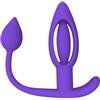 Generico Vibratore indossabile a doppia zona da donna, silicone morbido 2 in 1