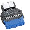 MZHOU Scheda madre USB3.0 19PIN a Frontale TYPE-E (A-KEY) Adattatore Header USB C per Pannello Anteriore PC