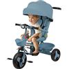 Willonin Triciclo bambini evolutivo, triciclo bambino evolutivo, triciclo 4 in 1 con barra di spinta da 18 mesi a 25 kg, B-blu