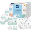 MAM Easy Start™ Anti-Colic - Set biberon, tettarella, ciuccio - la soluzione ideale per i neonati, funzione autosterilizzante, blue-creme