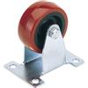 Draper 65517 75Mm Dia. Fixed Plate Fixing Polyurethane Wheel - S.W.L. 100Kg