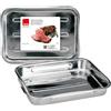 IBILI MENAJE, S.A. Piastra da forno in acciaio inox senza coperchio BISTROT 48 cm