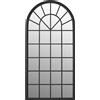vidaXL Specchio nero 90x45 cm in ferro per interni