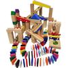 Calmado - Set di domino, gioco di domino in legno in un set con borsa