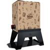 lisa Supporto per Contenitore Vino 15 cm Bag 5L con Vassoio in Ferro Alluminato Lisa Luxury Bacco Nero