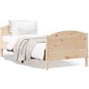 vidaXL Letto in legno massiccio senza materasso 100x200 cm in legno di pino