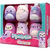 Squishmallows Squishville Mini Peluche Squadra dei Pals Viola - Confezione da 6