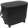 EDA Plastiques EDA 013121 NO/G.ANT Bidone per compost EDA con filtro a carboni attivi, nero/antracite