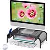 OEM Supporto per monitor con contenitore e 2 ripiani - 29 pollici - 75 x 51 x 295 cm - nero