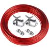 OEM Cavo di tensione per piscine, 2 mm, 40 m, cavo in acciaio per piscine, cavo di tensione con cavo in acciaio per impianti e coperture per piscine con chiusura.