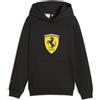 PUMA Felpa con cappuccio in pile Scuderia Ferrari ColouRosso Shield per ragazzi, Accessori, Nero, 15-16Y