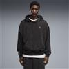 PUMA Felpa con cappuccio con grafica boxy con effetto slavato unisex, Abbigliamento, Nero, S
