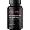 nuoneo Flavanoli del Cacao 250 mg - 22,5 mg epicatechina - 120 capsule | 250 mg di flavanoli del cacao con 22,5 mg di epicatechina per capsula · vegano