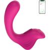 do you erotic doyouerotic - Vibratore a U Clitoride e Punto G controlo remoto con App 9 Modalità Impermeabile Silenzioso in Silicone Morbido USB Ricaricabile Sex Toy Doppia Stimolazione per donna coppie