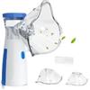 10ELED Nebulizzatore Portatile a Ultrasuoni, Capacità 5 ml, Ricarica Tipo-C, Silenzioso, con Mascherine per Adulti e Bambini, Bianco