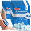 ICEHOF Cuscinetti refrigeranti da piegare, 25 compresse refrigeranti istantanee, 15,3 x 12,7 cm, confezione refrigerante monouso, per il viaggio, confezione refrigerante da piegare