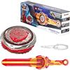 INFINITY NADO Battle Tops - Infinity Nado Battling Tops Burst giocattolo per ragazzi età 8-12 anni - tra cui giocattoli da gioco, lanciatore di spade - orso di guerra fiammeggiante, rosso fiamma