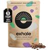 EXHALE Caffè biologico in grani interi - NUOVA CONFEZIONE GRANDE DA 450 G - Senza micotossine e adatto al caffè Bulletproof. Chicchi di origina unica e 100% Arabica - Tostatura Media