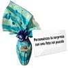 Generico Uovo di Pasqua Artigianale con Puzzle Personalizzato - 1000g, Cioccolato al latte