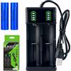 Nzkeuf 2 Pezzi 2200mAh Batterie 3.7V Ricaricabili