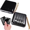 SECURITY TOYS Batteria Esterna a Ricarica Rapida, Power Bank a Ricarica Rapida da 10.000 mAh con Uscita USB e USB C, Batteria Portatile per iPhone, con Cavi Integrati, Compatibile con Samsung Huawei iPad Macbook
