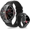 OHUGNA Smart Watch per uomo e donna, orologio fitness AMOLED curvo da 1,43 ″ con cardiofrequenzimetro e monitoraggio del sonno, oltre 100 modalità sportive, tracker attività, orologio contapassi, compatibile