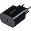 Intenso Adattatore W20C, 20 W, connettore USB-C per iPhone, Samsung Galaxy, iPad e altro, nero