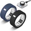 AK Cover compatibile con Oura Ring 4/Ring 4 Ceramic/Rin g Gen 3, in silicone antigraffio, elastico, per risvegliare le dita, per donne e uomini (nero+blu, per 11/12/13/14/15)