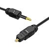 TNP Products TNP Cavo audio premium mini Toslink digitale ottico (1,8 m / 6 piedi) - Adattatore cavo da jack standard per convertitore da Toslink a mini Toslink maschio con connettore, Cable optical soundbar