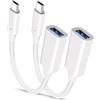 BASESAILOR USB C a USB 3.0 Cavo Adattatore 2Pack,Thunderbolt 3 a USB OTG adattatore per MacBook Pro,iPad 10 Air 4 5,Mini 6,iPhone 15 16,Samsung Galaxy Z Flip Fold 5,S24 S23 A54 A53 A90 A13 A14 A21