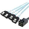 chenyang CY Internal Mini SAS SFF-8643 Host a 4 SATA 7pin Target Hard Disk 6 Gbps Data Server Raid Cable 50 cm