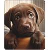 Hingor Tappetino per mouse rettangolare con stampa di un simpatico cane labrador, base in gomma antiscivolo, 30,5 x 25,4 cm