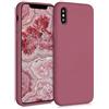 kwmobile Custodia Compatibile con Apple iPhone XS Cover - Back Case per Smartphone in Silicone TPU - Protezione Gommata - rosa scuro